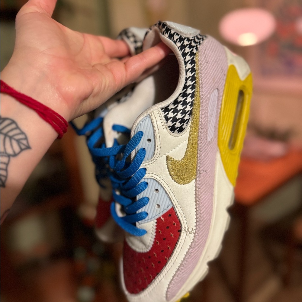 Nike Women’s Multicolor Air Max Sneakers - White, Yellow, Blue, Pink, Red, Black - Picture 2 of 6